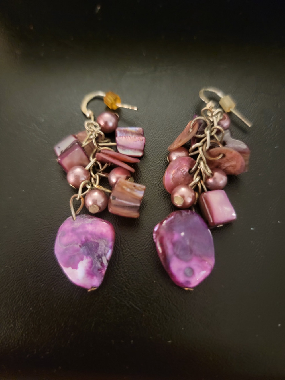 Handmade Purple Cluster Drop Earrings - Women Jewelry Chico's
